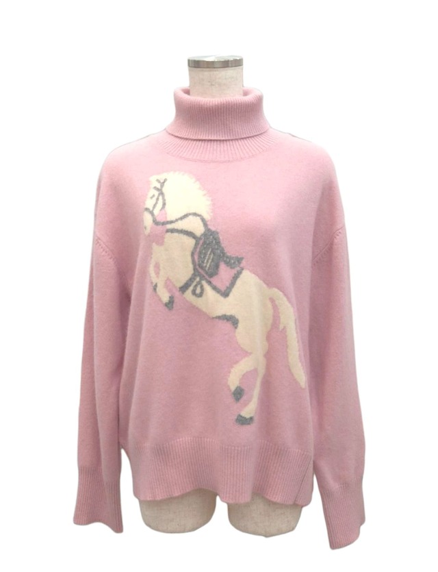 white horseニットpale pink