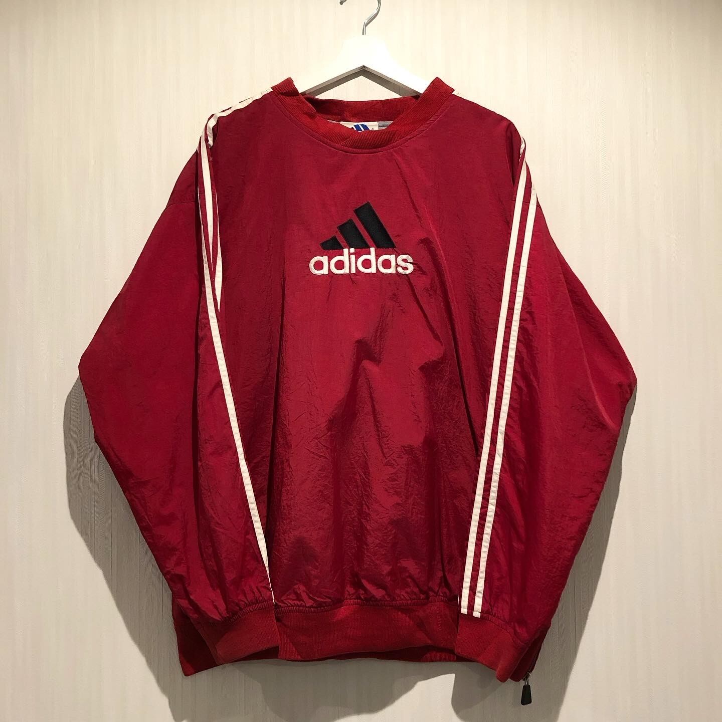 90s adidas nylon P/O shirt【高円寺店】