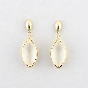 Calm marquise pierce〈White quartz〉