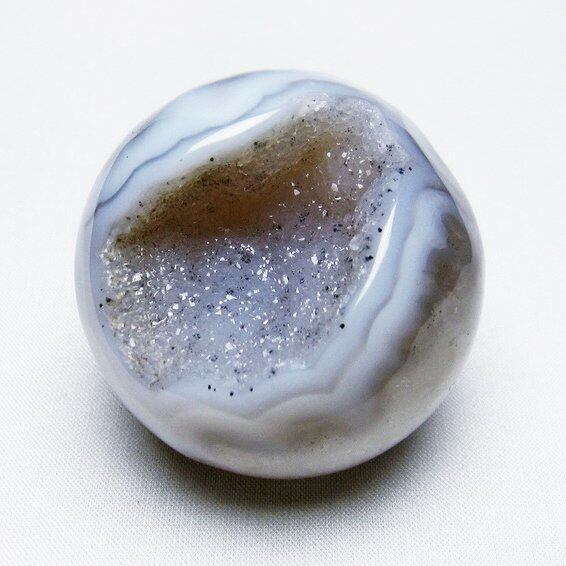 アゲート 笑口丸玉 ジオード スフィア 丸玉 一点物 151-5608