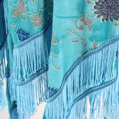 社交ダンス 衣装 ラテン スカート レッスンウェア レディース Dance Fashion Pier 水色 ブルー系 練習着 フリンジ 花柄 ライトブルー系 ブルー スカート丈 ミモレ丈 フリンジ付き 透け感なし 総柄 花柄スカート フラワー柄 華やか ダンス衣装 練習用 レッスン用 レオタード コーデ ラテン衣装 スタンダード以外 ダンスウェア ドレス ショート丈 体型カバー 大人可愛い きれいめ 春夏素材 ポリエステル レディースL サイズL