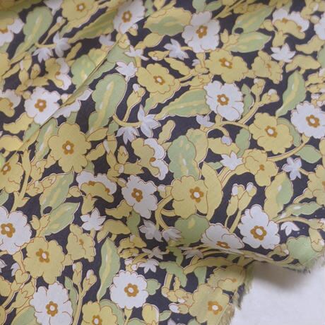 ◆輸入 リバティ LIBERTY タナローン Primrose Path C プリムローズパス C イエロー/ネイビー 約130×50cm