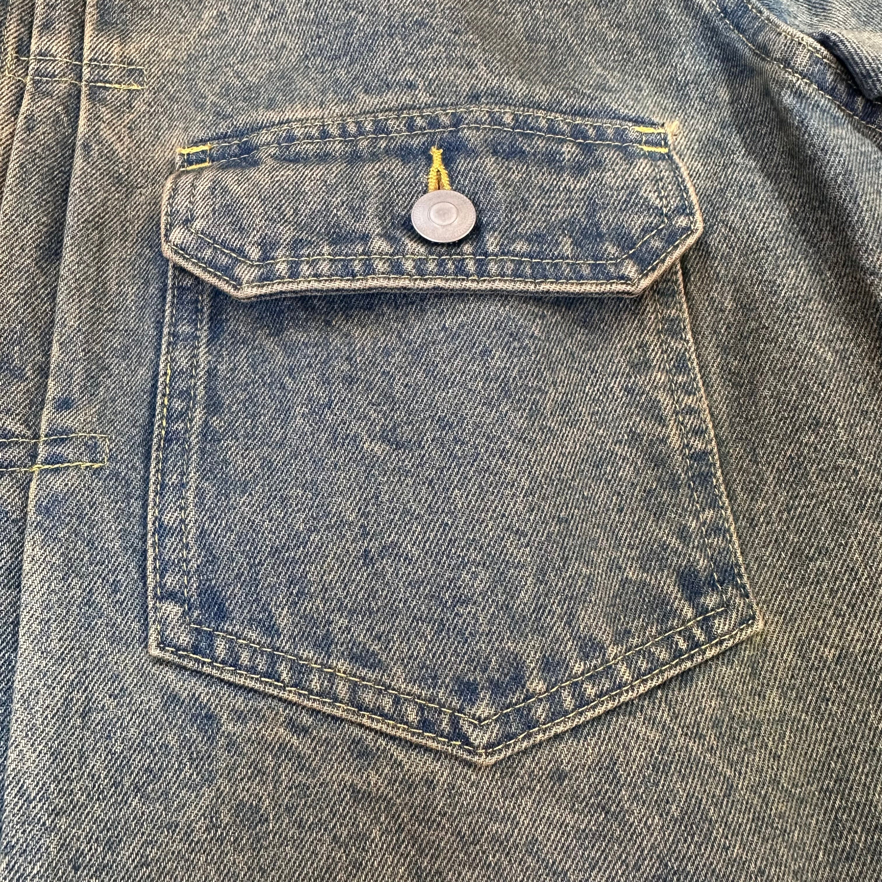 HOUSTON / ヒューストン 51566 DENIM EMBROIDERY TRACKER JACKET