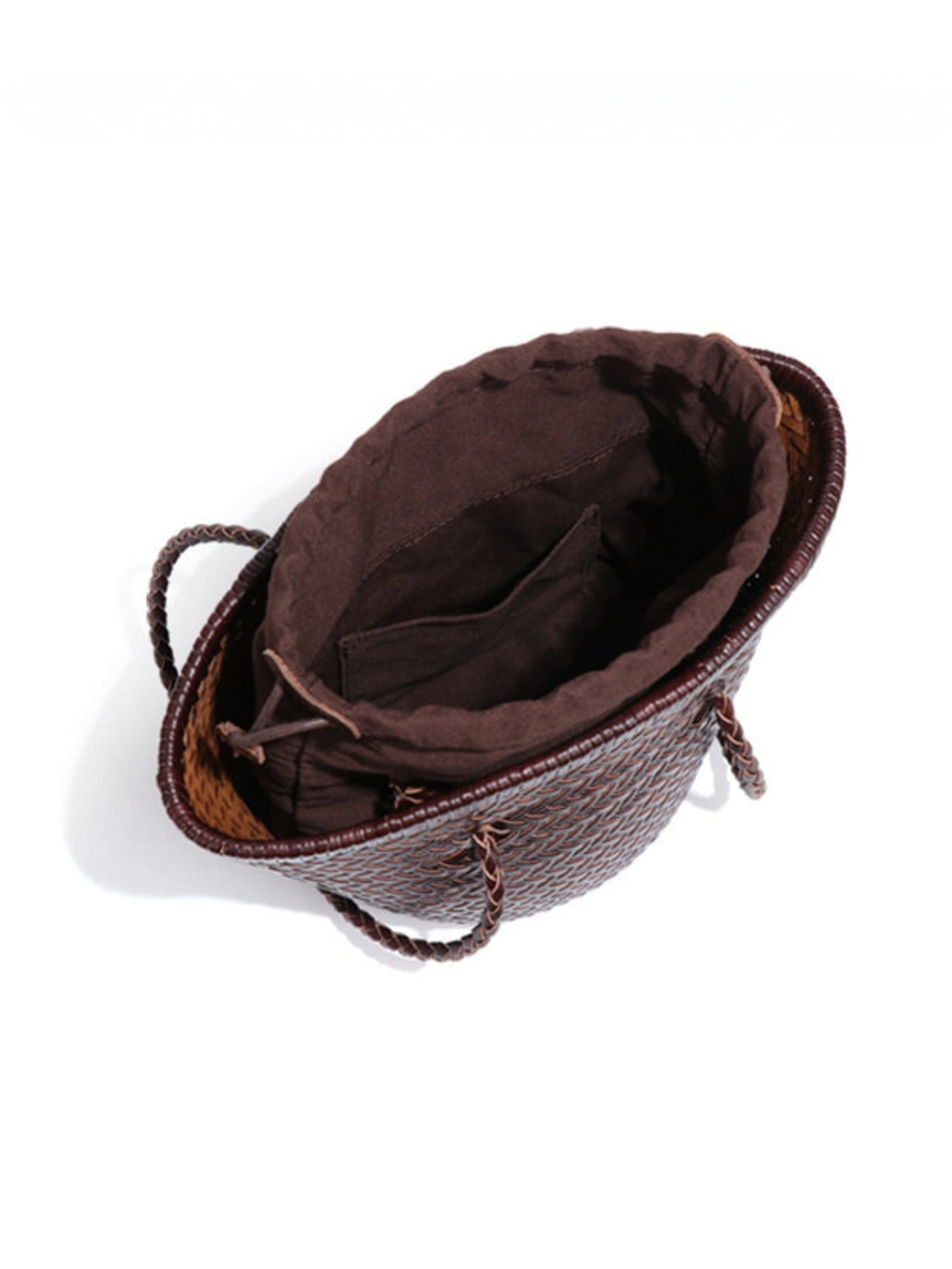 Panier Tressé Woven Leather Tote F0725