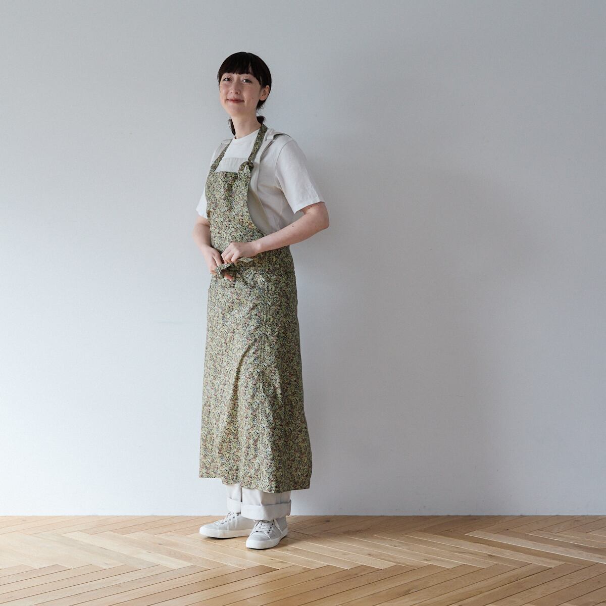 SQUARE APRON / LIBERTY Chive (green) | エプロン商会