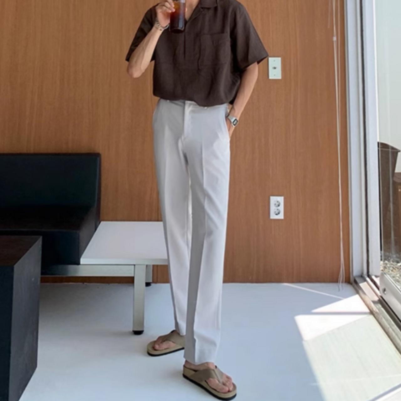 ストレートスマートレッグパンツ　0626