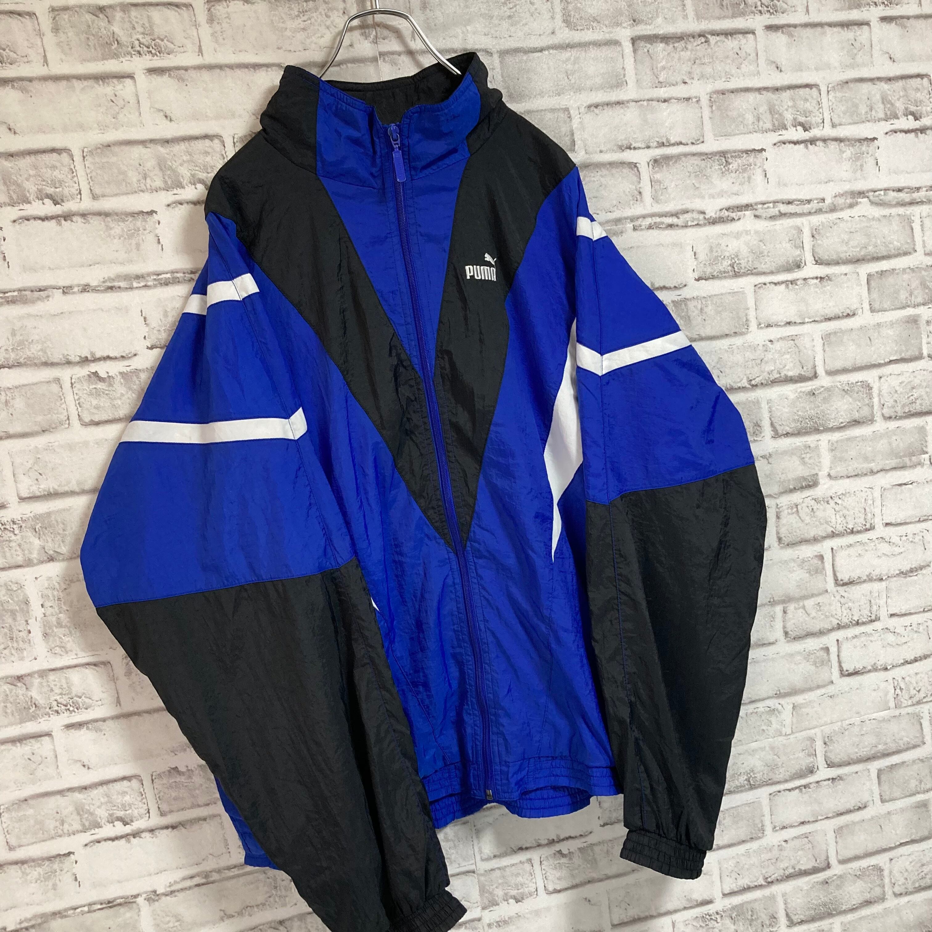 PUMA】Nylon Jacket L 90s プーマ ナイロンジャケット 切替 刺繍ロゴ