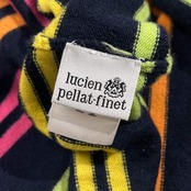 カシミヤ100% lucien pellatーfinet ルシアン ぺラフィネ ボーダー ニット ワンピース S/マルチ レディース