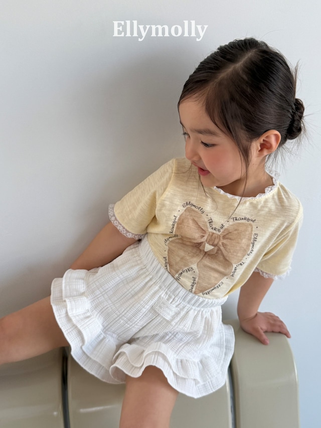 【取寄】elly molly|slub ribbon tee|スラブリボンT|5-15|kids&jr|26 summer