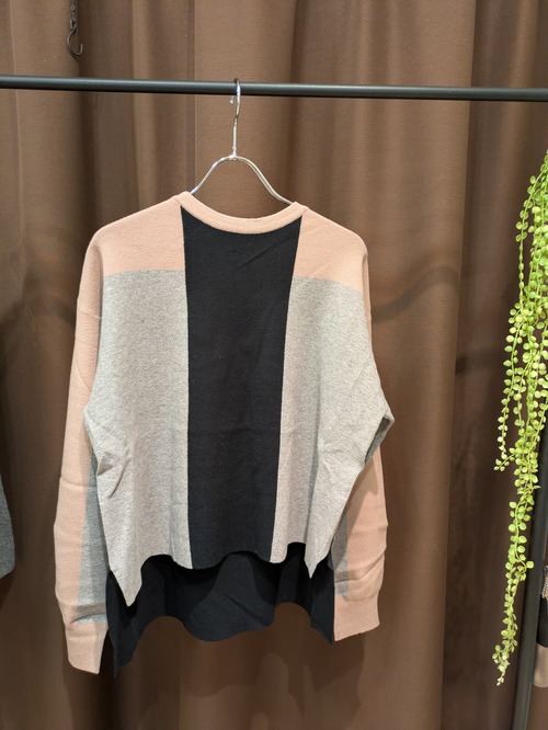 販売期間１２月２０日まで☆H851015     カラーブロックニット