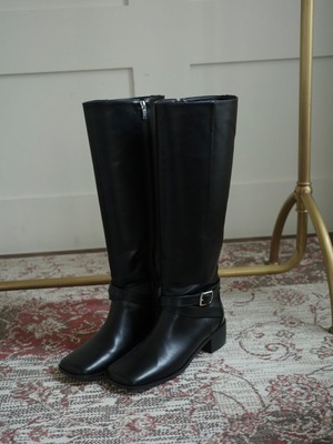 Classic belt  boots / black （10月上旬〜中旬頃発送予定）