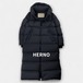 HERNO ヘルノ 21AW フード付き ロング パテッド ダウンコート アウター 大きいサイズ PI1370D ブラック / J&NREUSE レディース アウター