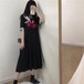 ✞制服系ロングセーラーワンピースドレス スカート ロング スウィート ガーリー ✞ゴスロリ SM ミリ 甘ロリ クラロリ 和ロリ エレガント 黒ロリ 姫ロリ 華ロリ BB-BB5785050