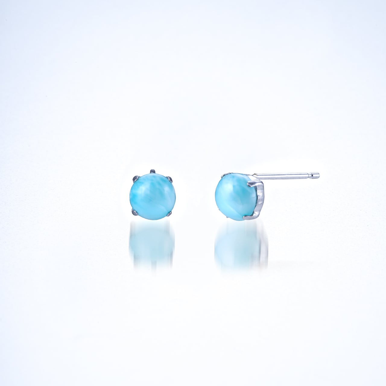 愛と平和の石が導く安らぎ】 Ptラリマーピアス | EGIDA