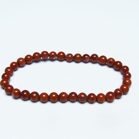 ナンホーンアゲート ブレスレット 6mm 南紅瑪瑙 ブレス 一点物 メール便可 [M便 1/10] 111-42264