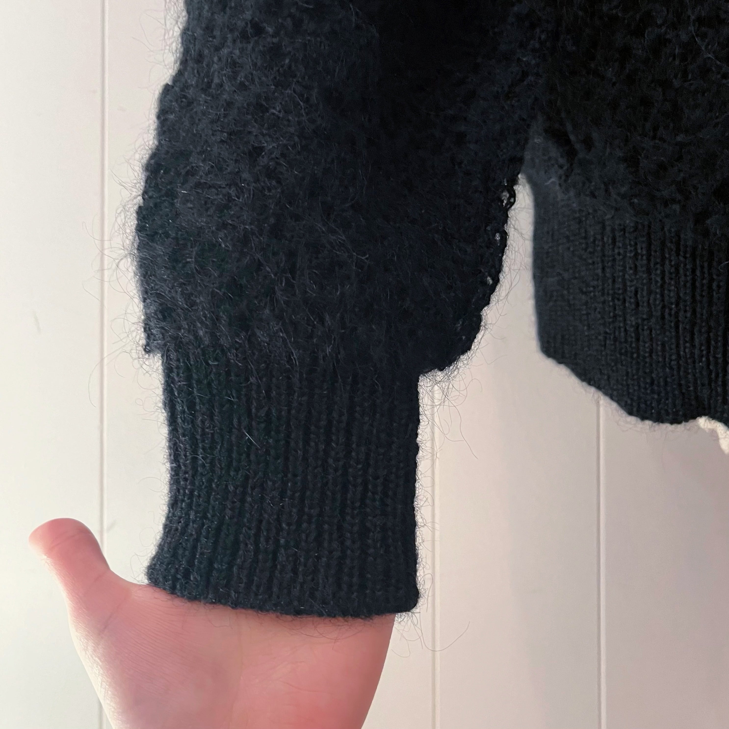 colorful flower stone mesh knit sweater