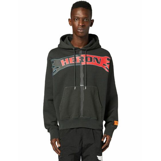 HERON PRESTON/ヘロンプレストン/HP FLAMING SPLIT TAPE HOODIE  