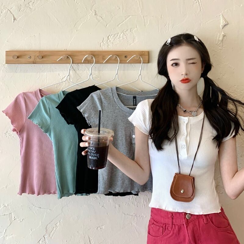 サマートップス 薄手Tシャツ シャツ スタイルサイド 夏物 YY-ファッション96619512410