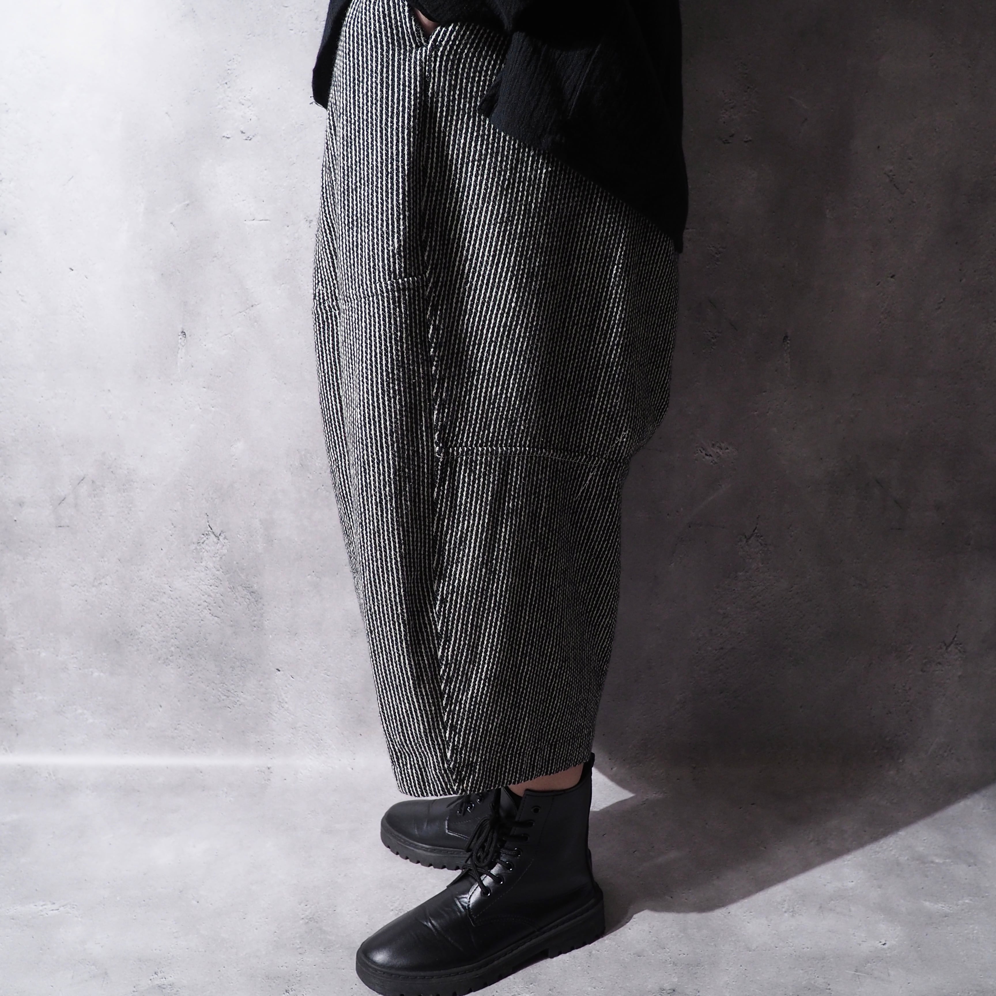 萌 - moyuru ” Cotton Wide tapered Balloon pants | 古着屋 結々