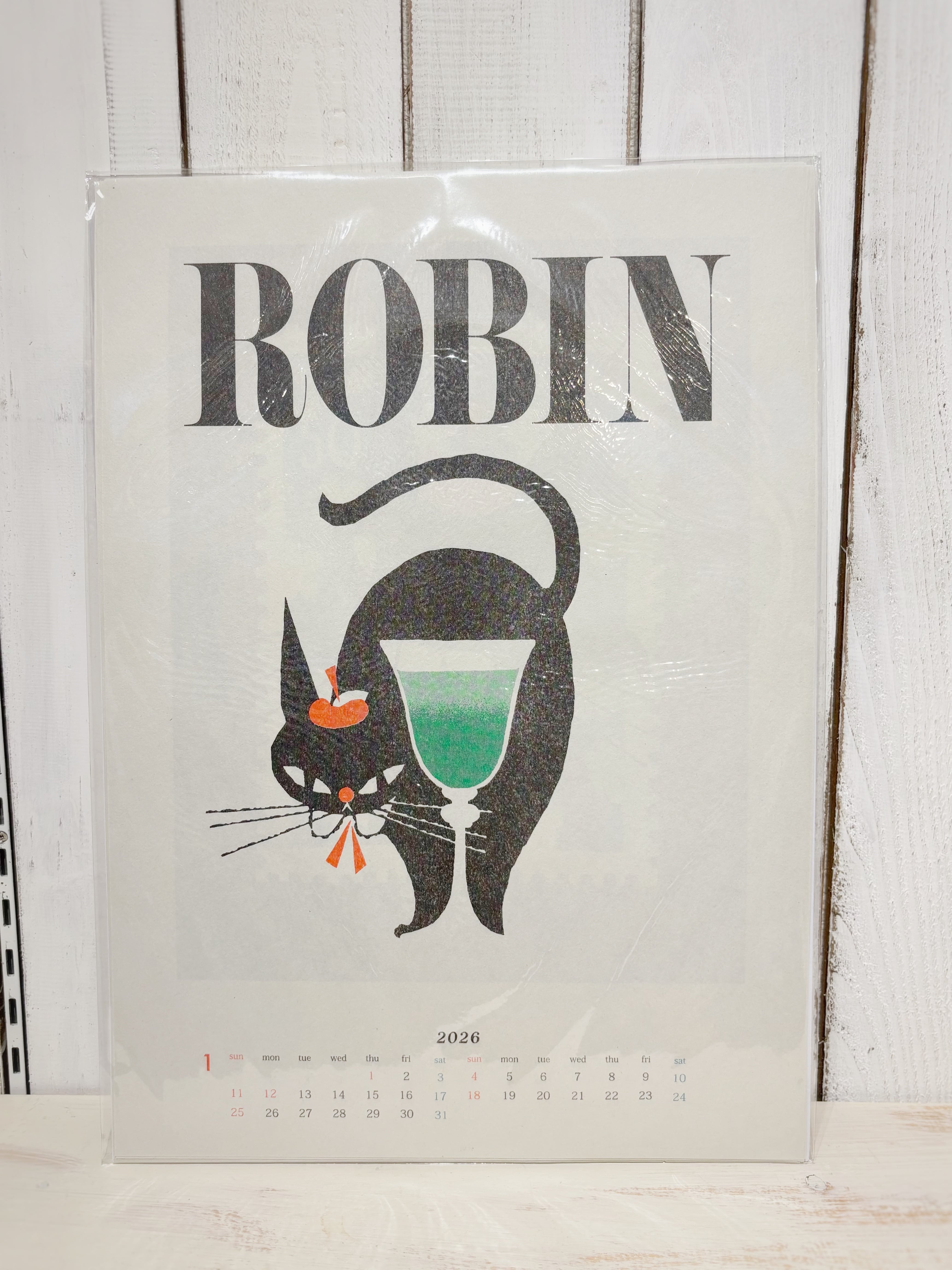 黒ねこ意匠】カレンダー2026 | sansato（三叉灯）