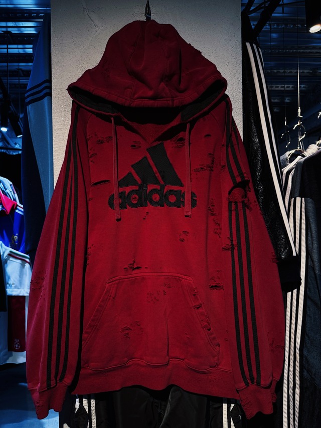 "ADIDAS"performance logo embroidery design boro custom hoodie