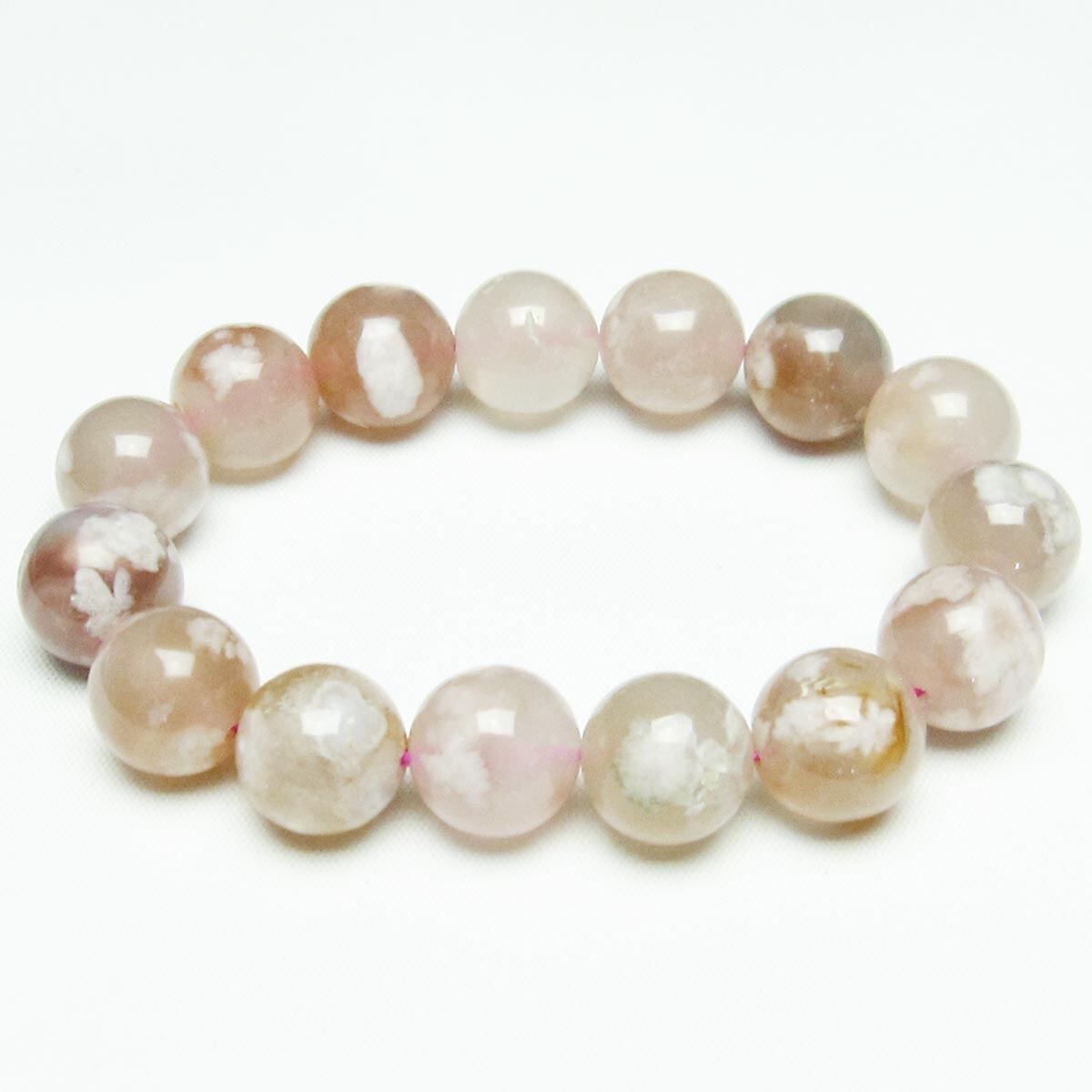 チェリーブロッサムアゲート ブレスレット 桜瑪瑙 14mm [M便 1/10] 111-24529