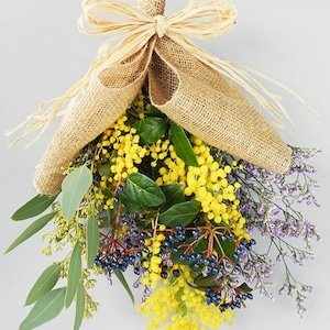 国産ミモザのスワッグブーケ Feliciteフェリシテ 送料込み よいはな Yoihana 最高品質のお花をお届けするネット通販