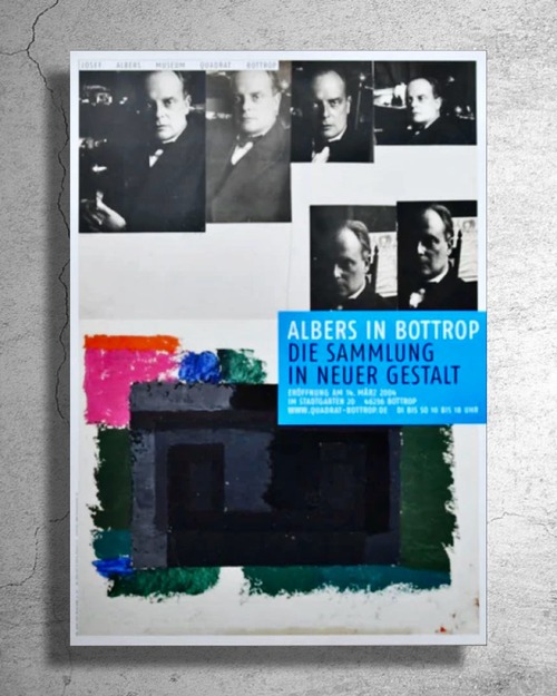 【レア品】画家『ヨゼフ・アルバース Josef Albers』2006年ドイツ現代美術館制作ポスター/BAUHAUS