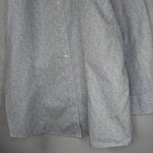 エルエルビーン　防シワ　ペイズリーシャツ　総柄　白　M