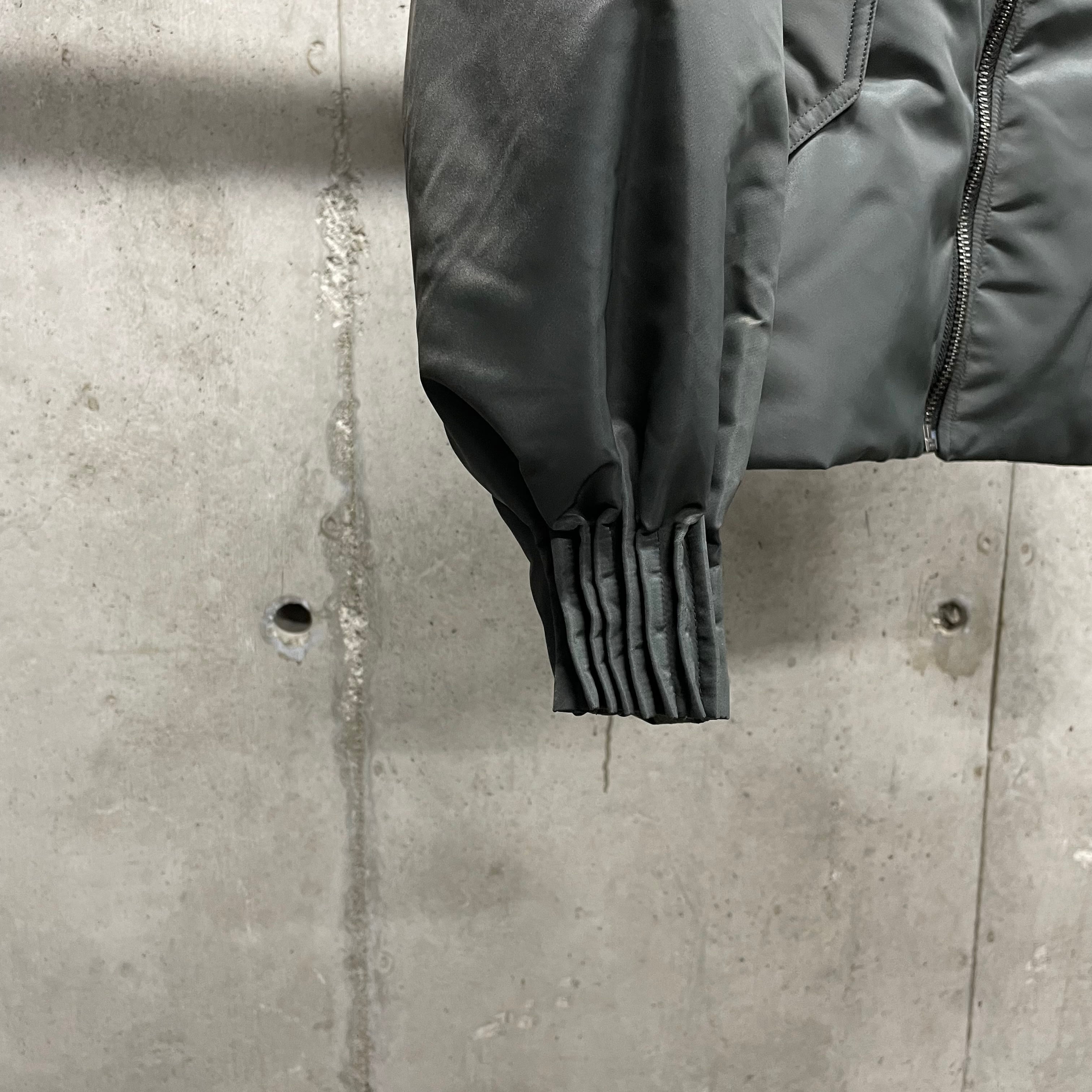 RAINMAKER】BUMPY GATHERED BOMBER JACKET_CHARCOAL | marfa store