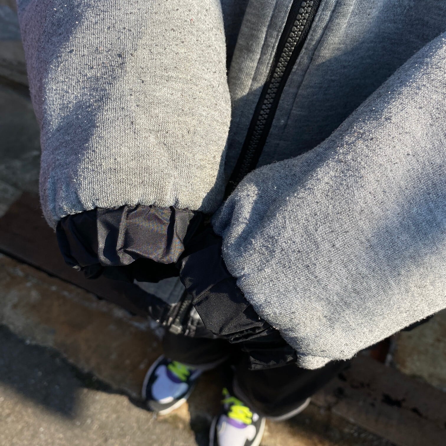 00年代 ビンテージ adidas アディダス リバーシブル 中綿 スウェット