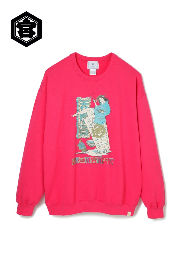 KINMIYA×TUITACI MAN'S RUIN SWEAT PULLOVER PINK