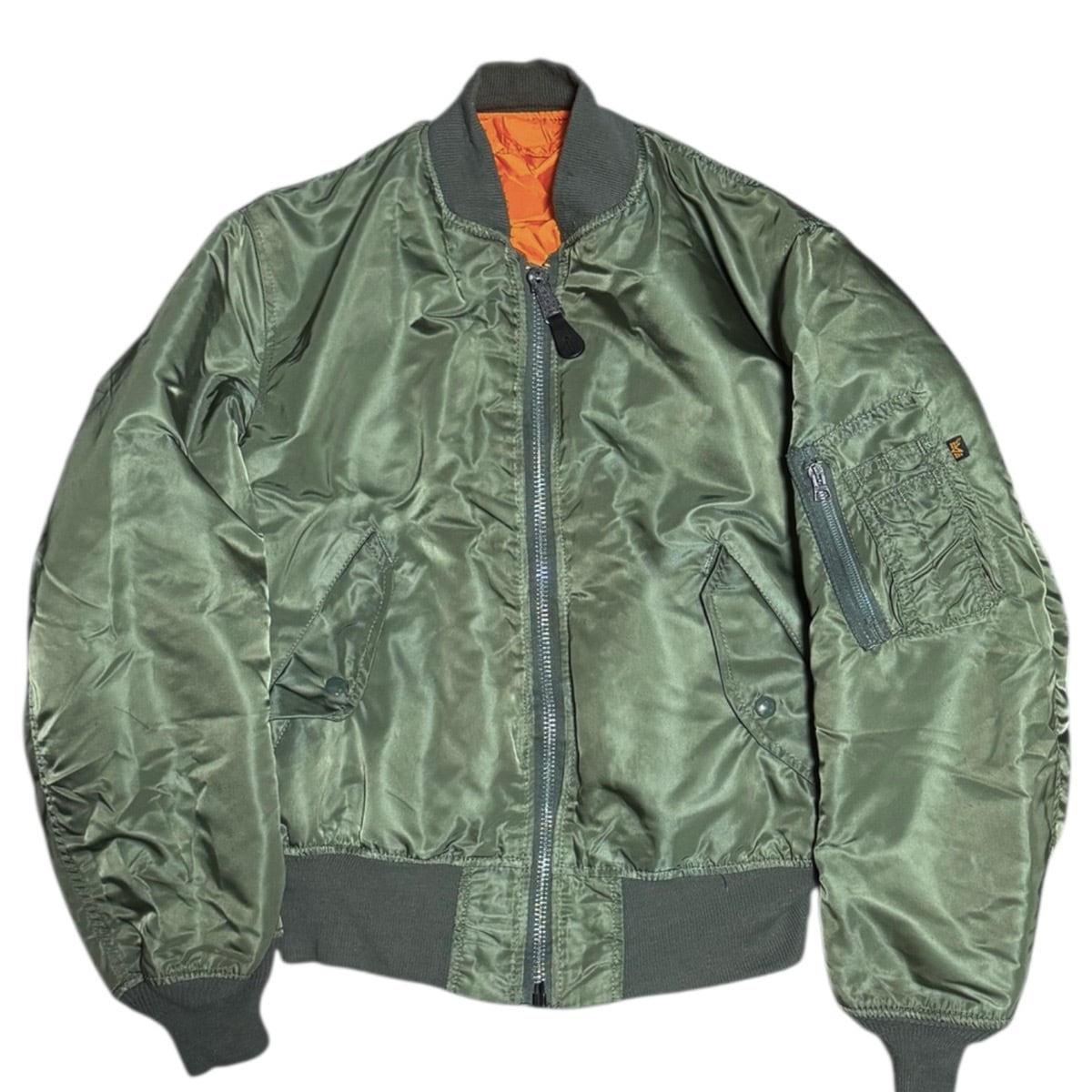 雰囲気抜群 ALPHA INDUSTRIES 90s USA製 ビンテージ MA-1 フライト