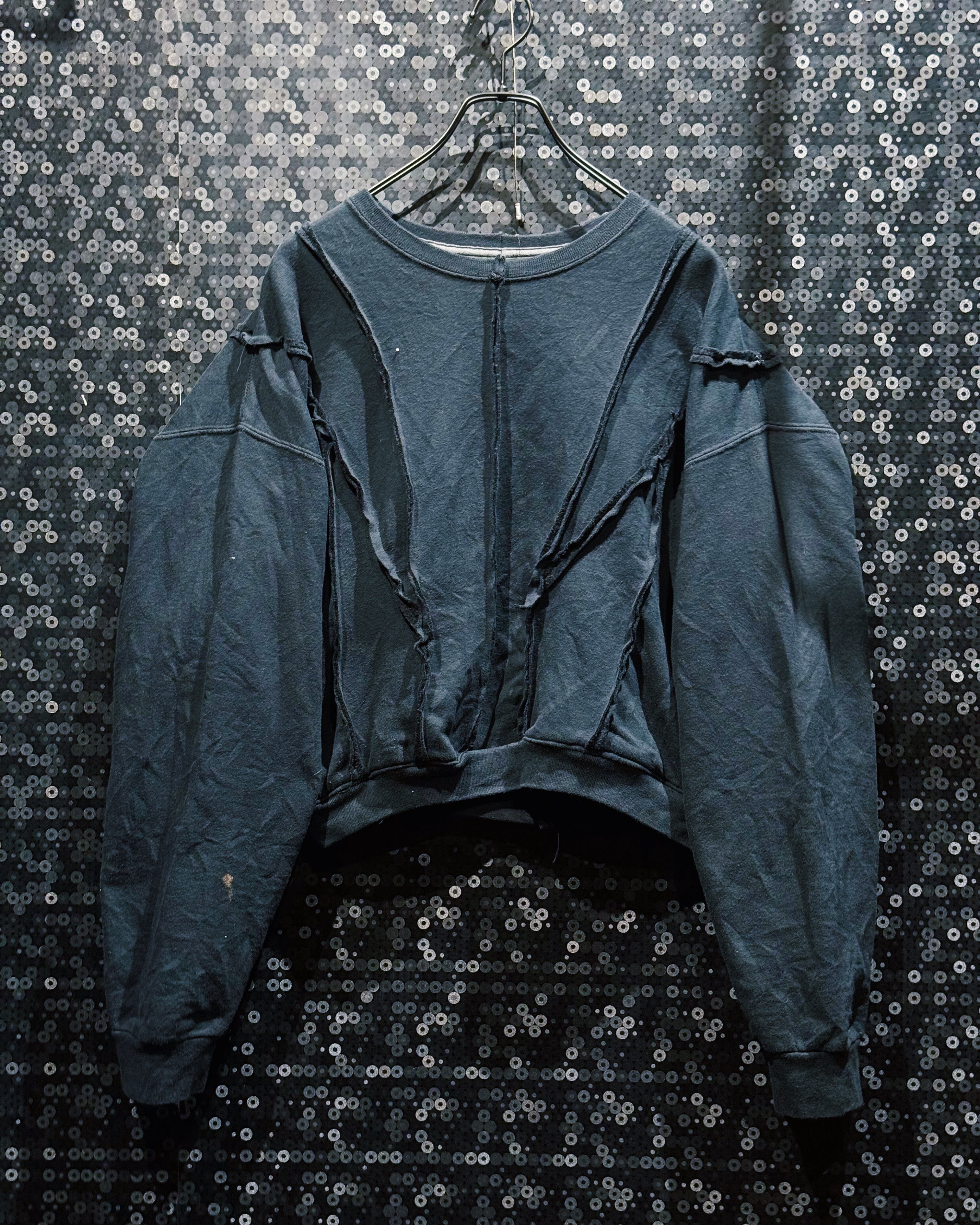 【ÆIEM】"再倖築"vintage Cropped Docking Sweat