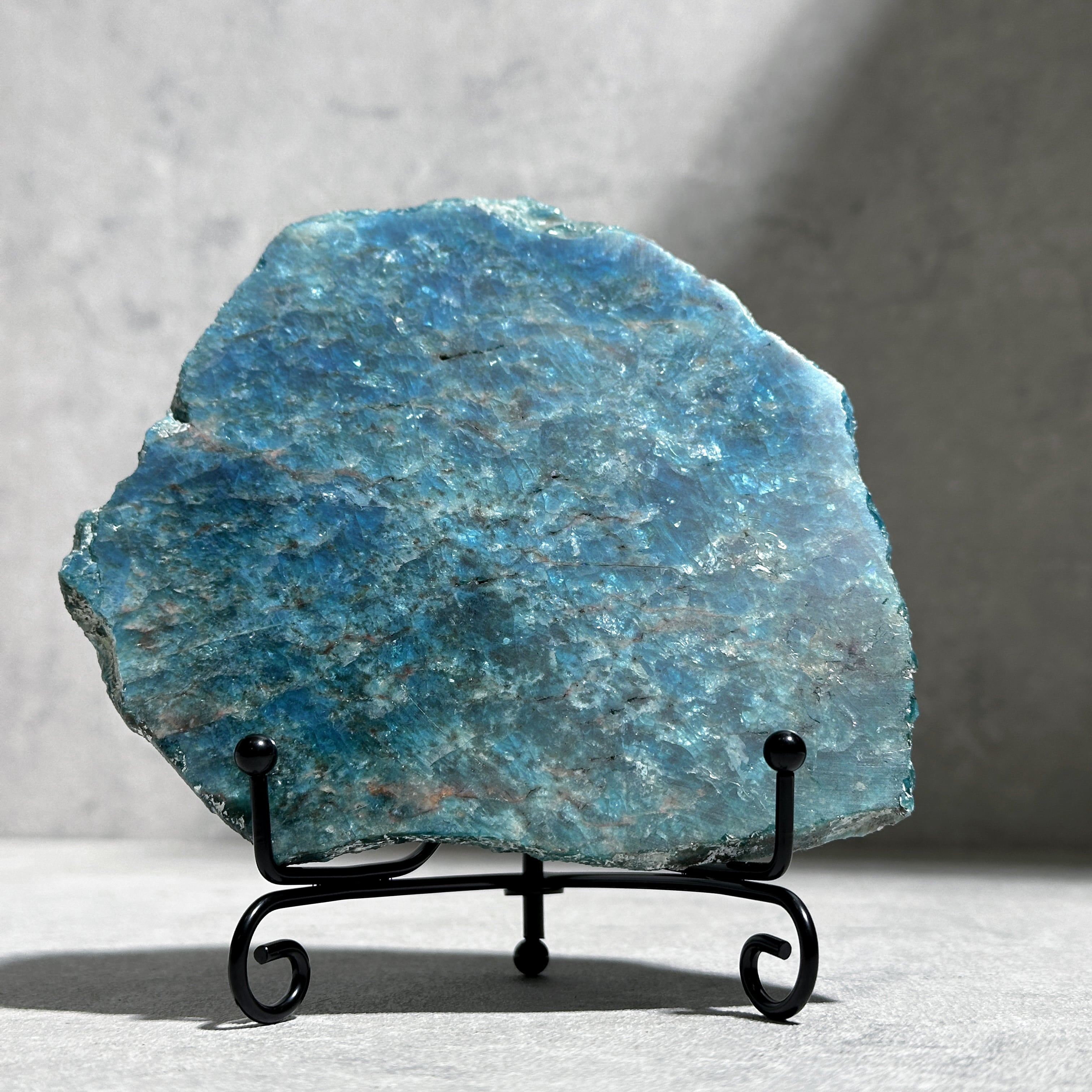 台座付き◎ブルーアパタイト スライス 01◇ Blue Apatite ◇ 天然石