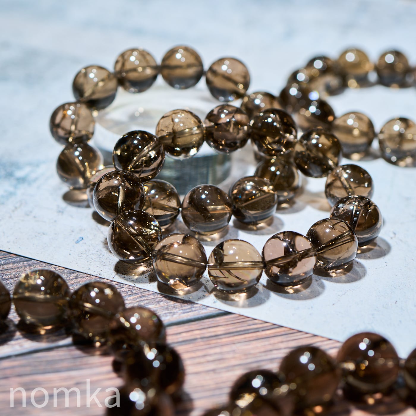 Special Price】大玉16mm スモーキーアイリス一連ブレスレット(約16.5