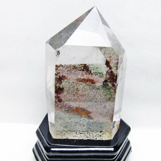 1.5Kg グリーンファントム 六角柱 台座付属 一点物 152-3915