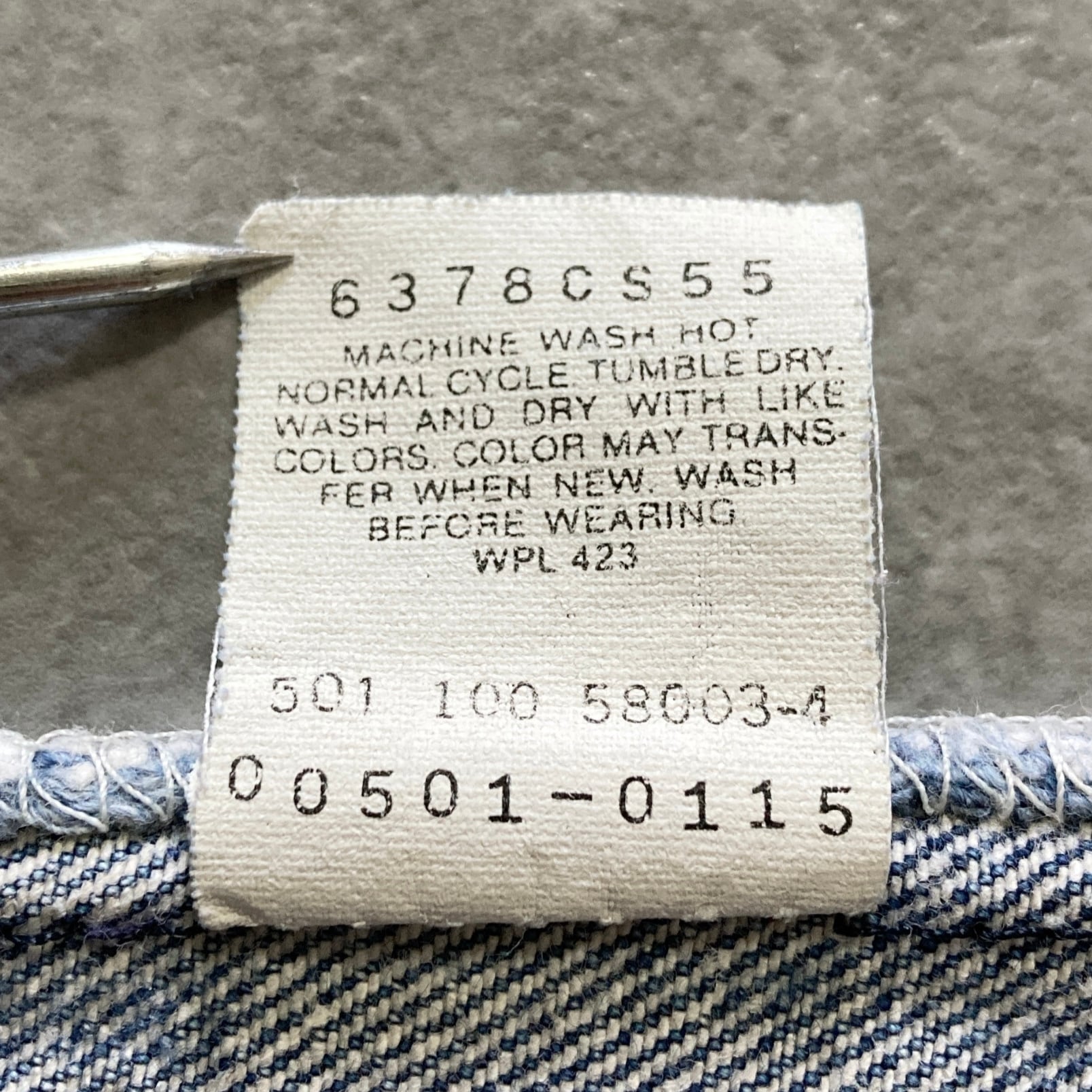 W33 L32】90's US.Levis 501 リーバイス アルバカーキ工場(501) ボタン