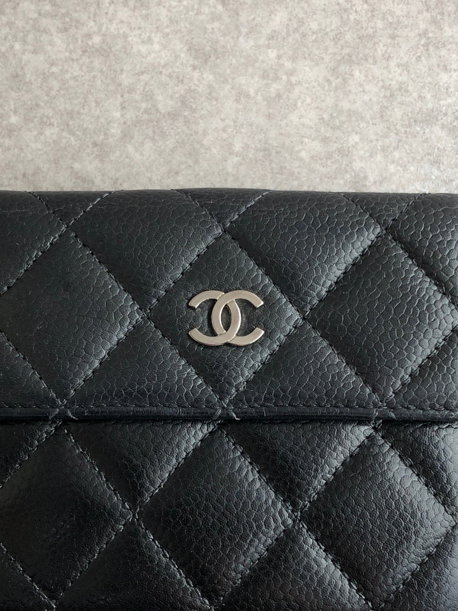 CHANEL シャネル マトラッセ 財布 ブラック ココマーク レザー