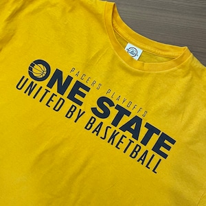 【DELTA PRO WEIGHT】NBA  INDIANA PACERS ペイサーズ バスケ プリント Tシャツ 企業ロゴ X-Large ビッグサイズ us古着