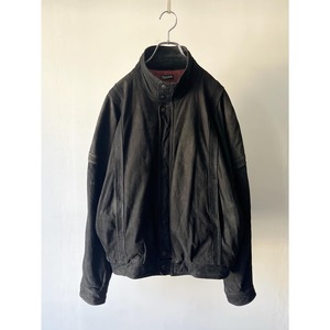 -DAKOTA- hi-neck suède blouson