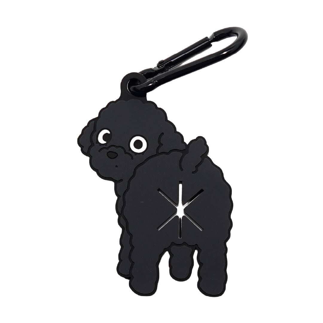 トイプードル（ブラック）】Poopホルダー_お散歩マナー袋ホルダー