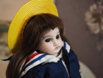 Armand Marseille　セーラーワンピースと帽子（生地劣化あり） 画像12