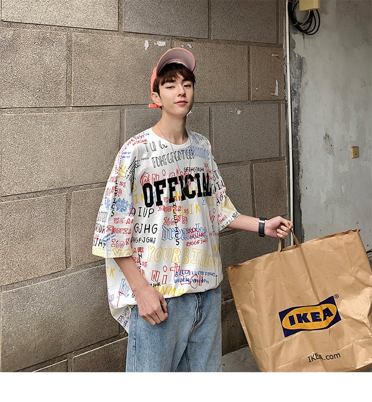 全1色 Tシャツ カットソー プリント カジュアル おしゃれ