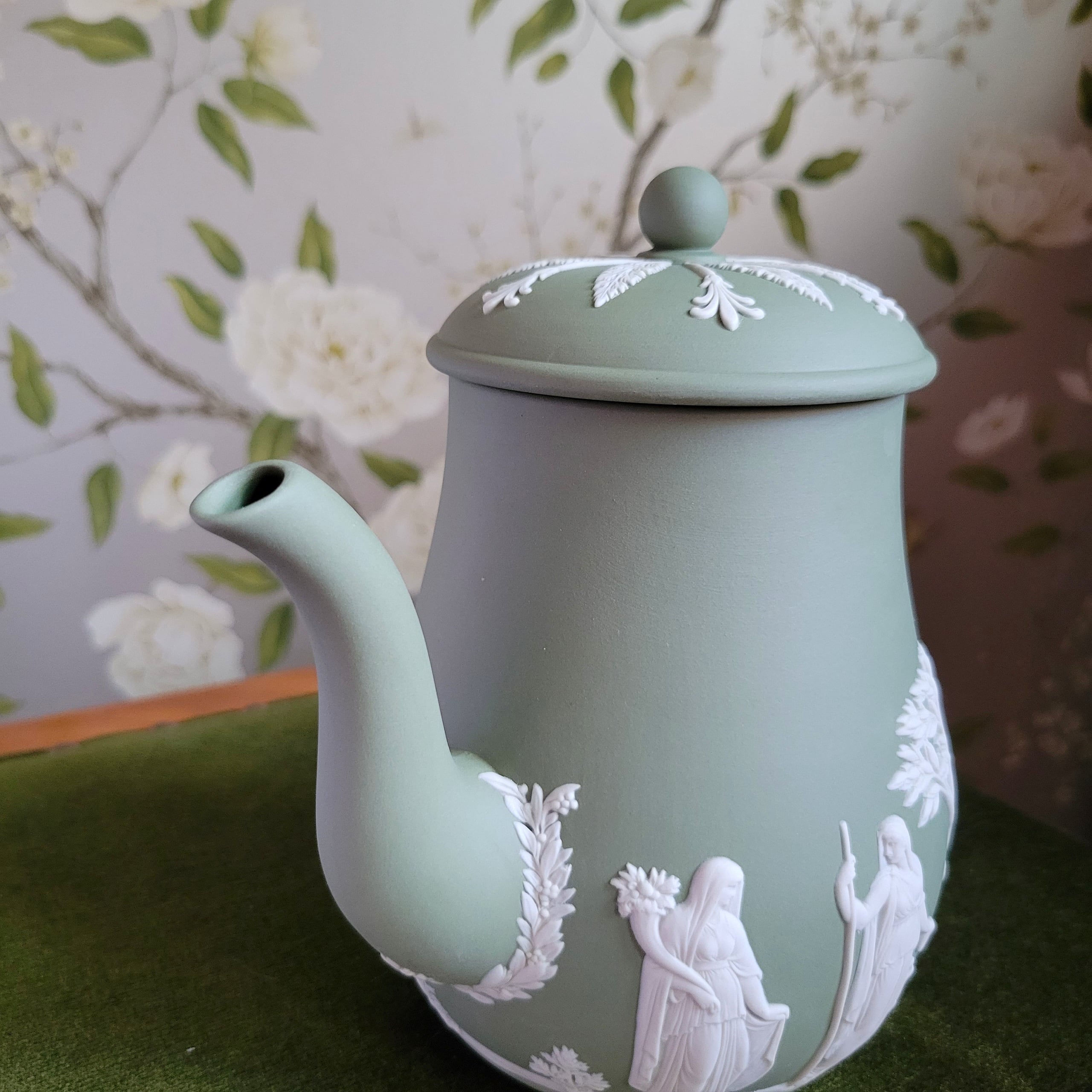 ウェッジウッド　ジャスパーグリーン　ポット ウェッジウッド ジャスパーグリーン ポット