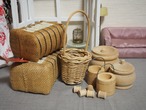 wool bales・かご・桶等　 やや大き目サイズミニチュアセット 画像1