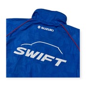 希少 レア SUZUKI スズキ SWIFT スイフト ロゴプリント 中綿 ジップアップ ジャケット サイズ LL /メンズ/ブルー×レッド
