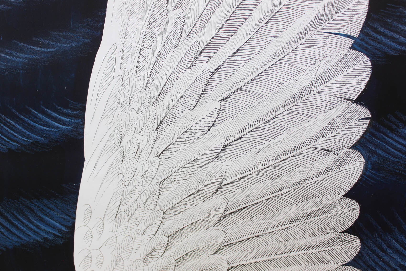 エリック・ブルーン/自然保護協会ポスター「白鳥の羽」アート フィンランド 絵画 北欧
