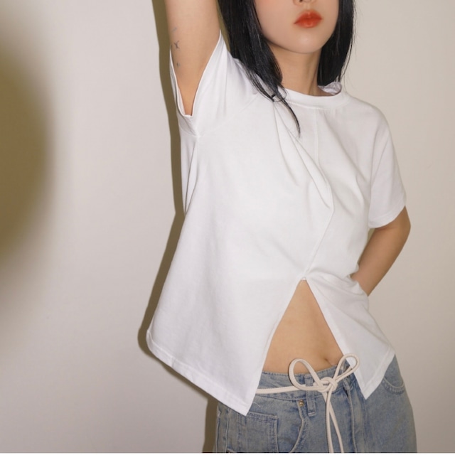 [AAKE] JACE SLIT T (4color) 正規品 韓国ブランド 韓国通販 韓国代行 韓国ファッション Tシャツ