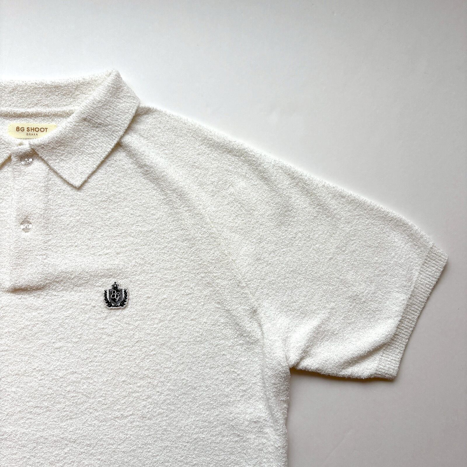 SUPER SOFT PILE KNIT POLO SHIRT -WHITE- | 8G SHOOT WEBSTORE